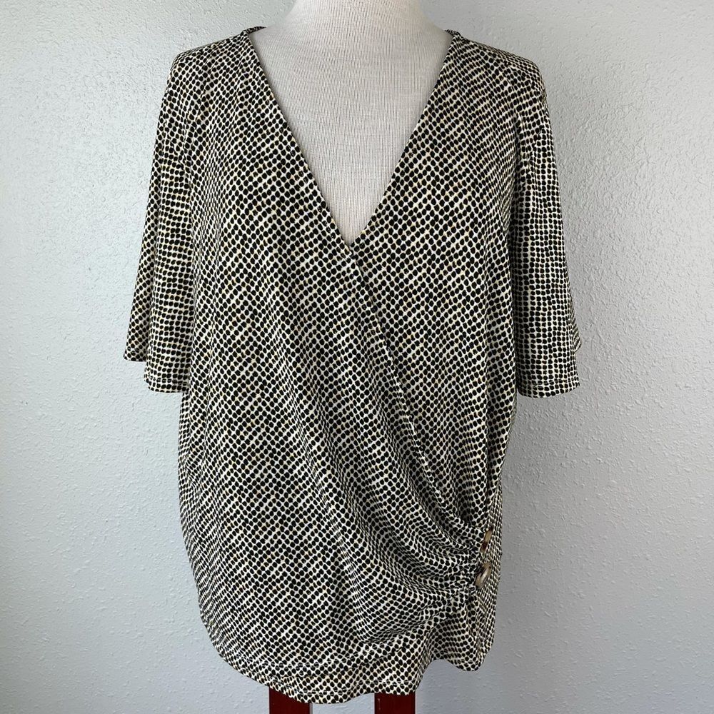 Worthington V Neck Blouse Top Size XXL